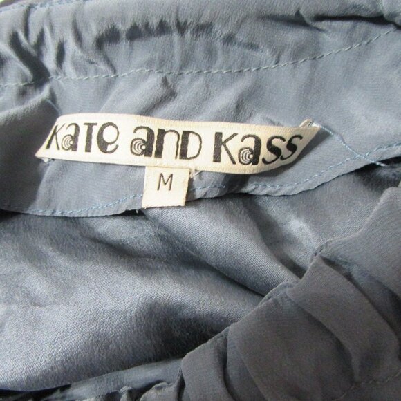 Kate and Kass Blue Silk Dress - Picture 7 of 10
